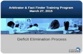 Arbitrator & Fact Finder Training Program March 27,  · PDF fileArbitrator & Fact Finder Training Program March 27, 2015 Deficit Elimination Process