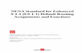 NENA Standard for Enhanced 9-1-1 (E9-1-1) Default Routing ...c.ymcdn.com/sites/ · PDF fileNENA Standard for Enhanced 9-1-1 (E9-1-1) Default Routing Assignments and Functions . NENA