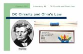 DC Circuits and Ohm’s Law - mun.ca · PDF filePhysics 1051 Laboratory #4 DC Circuits and Ohm’s Law Part I: Objective In this experiment, you will measure electric potential as