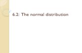 6.2: The normal distribution - Shippensburg Universitywebspace.ship.edu/deensley/m117/slides/Section6-2.pdf · The standard deviation ... Finding Probabilities for the Normal Distribution