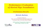 Performance EvaluationPerformance Evaluation of Buried ... Michele.pdf · Performance EvaluationPerformance Evaluation of Buried Pipe Installation ... on buried pipe installation
