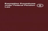 Exemption Procedures under Federal Pension Law Procedures under Federal Pension Law Exemption Procedures under Federal Pension Law Table of Contents Forward ..... Introduction .....