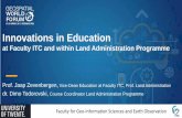 Innovations in Education - NRSC · PDF fileslide GEO-INFORMATION SCIENCE AND ... nature conservation and poverty reduction ... slide MULTIDISCIPLINARY APPROACH . Add your