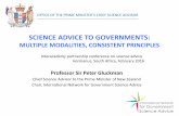 SCIENCE ADVICE TO GOVERNMENTS - · PDF file• And the nature of science itself is changing . ... – Environmental protection ... • Require an integrated and multidisciplinary approach