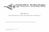 OCM 15 - Pacific Marine & Industrial 15...STL# 1050, Revision 1.6 (05/02) Control No. 22753 OCM 15 Installation and Operations Manual Manufactured for Separation Technologies by HF