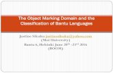 The Object Marking Domain - Blogipalvelut – Helsingin ...blogs.helsinki.fi/.../Bantu6-WS4-Sikuku-Object-Marking-Domain-and... · The Object Marking Domain and the ... ! first/second