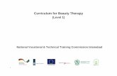 Curriculum for Beauty Therapy - NAVTTCnavttc.org/downloads/curricula/cur/Beauty/Beauty Therapy-L1[Cur].pdf · 5 1.5 Main objectives of the training programme The Six Month Beauty