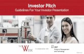 Investor Pitch - Deck Structure - IdeaHub München 2017muenchen.ideahub.ventures/wp-content/uploads/2017/... · Investor Pitch Guidelines For Your Investor Presentation. i. n collaboration