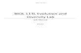 BIOL 113L Evolution and Diversity Lab - Mischler Labjohnmischler.com/Bio113LManual2014.pdf · BIOL 113L Evolution and Diversity Lab ... 2. objective(s) 3. introduction ... tissue