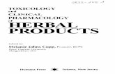 and CLINICAL PHARMACOLOGY HERBAL  · PDF fileand CLINICAL PHARMACOLOGY HERBAL PRODUCTS ... 1.5 Pharmacology 15 1.5.1 Introduction 15 ... 2.11 Regulatory Status 39 Chapter 3:
