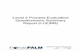 Level 2 Process Evaluation Questionnaire Summary … Cash Management System (CMS) ... include questions associated with agency related business processes or agency ... Level 2 Process