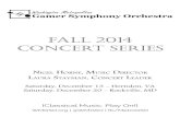 Fall 2014 ConCert SerieS - Washington Metropolitan Gamer ...wmgso.org/concert_programs/Fall 2014.pdf · Fall 2014 ConCert SerieS Nigel HorNe, Music Director ... Bass Guitar Julius
