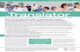 The Translator: The role of pharmacists in optimizing HIV ... · PDF fileCanadian Pharmacy > Research > Health Policy > Practice > Better Health The role of pharmacists in optimizing
