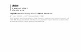 Updated Duty Solicitor Rotas - gov.uk · PDF fileMonday 16/10/2017 Mr Fitzroy Lee Ms Suranganie Peramunagama Mr Leigh Webber ... Friday 03/11/2017 Mr Simon Jowett Ms Lucy Daniels Ms