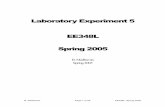 Laboratory Experiment 5 EE348L Spring 2005 · PDF fileThe next laboratory experiment will deal ... complete MOSFET model will then be presented with a discussion on the ... There are