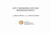 UNIT 7: MINIMIZING COSTS AND MAXIMIZING …personal.unizar.es/jamolina/_/microeconomia/Unit 71.pdfThe firm’s goal is maximization of profits, determining the amount of output (q)