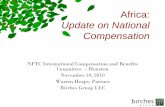 Africa: Update on National Compensation - … im ba bw e B e n S w a zi n d e r N am s ib ia Ma l aw ni C pe V er de D . T an za n ia u n i a E g yp t B so M oz a mb iq u g e M a li
