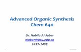 Advanced Organic Synthesis Chem 640 - KSU Facultyfac.ksu.edu.sa/sites/default/files/advanced_organic_synthesis...Advanced Organic Synthesis Chem 640 ... retrosynthesis ii. ... DISCONNECTION