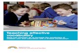 Teaching effective vocabulary - The National / Teaching Effective Vocabulary ... • Pre-teaching vocabulary before meeting it in a text, ... and prompts. Develop vocabulary through