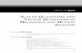 SCALAR QUANTITIES AND VECTOR QUANTITIES - · PDF fileDistinguish between vectors and scalars. ... The study of mechanics involves the measurement of physical quantities such as position,