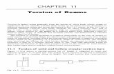 CHAPTER 11freeit.free.fr/Knovel/Structural and Stress Analysis/31961_11.pdf · CHAPTER 11 Torsion of Beams Torsion in beams arises generally from the action of shear loads whose points