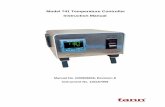 Model 741 Temperature Controller - · PDF fileTable 3-1 Model 741 Temperature Controller, ... Press and hold this button to continuously ... and wash it thoroughly with water to remove