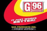 G96 PRODUCTS INC. is one of the most trusted names in gun lubricants and cleaning products. ... G96 1054 – 4 fl. oz. bottle with twist cap G96 1054G – 1 gallon container