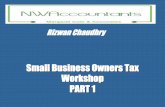 Small Business Owners Tax Return · PDF file · 2016-10-13Small Business Owners Tax Workshop At the end of this workshop, ... policy. Sole Proprietorship Owner personally liable for