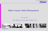 Haier Supply-chain · PDF fileHaier Supply-chain Management Presented by: ... performance costs and ensures that Haier develops healthily. Logistics Supply Chain Management Conference