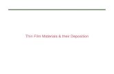 Thin Film Materials & their Deposition - NPTELnptel.ac.in/courses/112108092/module2/lec09.pdf · Deposition (Evaporation, sputtering, CVD, ... Titanium Tantalum ... PECVD 250-300