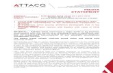 ATTACQ ANNOUNCES MAJOR BUSINESS STRIDES announces majo…  · Web view... Attacq both in the real estate segment and the investment world ... its real estate peers. Its ... most
