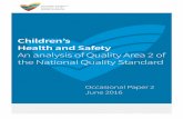 Occasional Paper 2: Children's health and safety - ACECQAfiles.acecqa.gov.au/.../OccasionalPaper2-ChildrensHealthandSafety.pdf · children’s health and safety 51 Table 5: Summary
