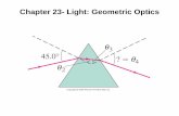 Chapter 23- Light: Geometric Optics - University of Reginauregina.ca/~barbi/academic/phys109/2009/notes/lecture-25.pdf · Set 1: 5 problems Set 2: ... (23-2) These rays are called