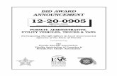 BID AWARD ANNOUNCEMENT - Florida Sheriffs … Bid Award(1).pdf · BID AWARD ANNOUNCEMENT 12-20-0905 PURSUIT, ... Toyota Prius c ... Specification #32 – 12 Passenger Van