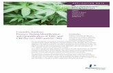 Cannabis Analysis: Potency Testing Identification ... · PDF fileAnalysis of cannabis has taken on new importance in light of legalized marijuana in several states of the USA. ...