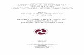SAFETY COMPLIANCE TESTING FOR FMVSS NO. · PDF fileSAFETY COMPLIANCE TESTING FOR FMVSS NO. 202aS HEAD RESTRAINTS – STATIC REQUIREMENTS ... 5.22 SAE J826 Manikin in Front Driver Seat