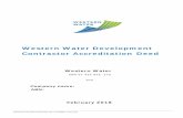 Western Water Development Contractor Accreditation  · PDF fileWestern Water Development Contractor Accreditation Deed . ... prototypes, samples, ... (ii) a recital,