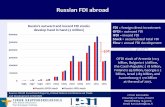 Russian FDI abroad - Centrum · PDF filein FDI inflow to Russia in 2014. Decline of $ 40 billion in FDI inflow to Russia in 2009 in the aftermath of the global financial crisis. FDI