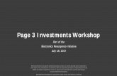 Page 3 Investments Workshop - DARPA 3 Investments Workshop. Part of the Electronics Resurgence Initiative July 18, 2017. Reference herein to any specific commercial product, process,