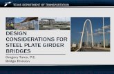Design Considerations for Steel Plate Girder Bridges July 27, 2017Bridge Webinar July 2017 DESIGN CONSIDERATIONS FOR STEEL PLATE GIRDER BRIDGES . Gregory Turco, P.E. Bridge Division