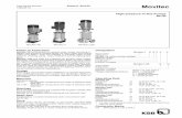 1798.56-10 Entwurf 30.8.04 Movitec - ControlMart centrifugal pumps, with suction and discharge nozzles of identical nominal diameters arranged opposite to each other (in-line design).