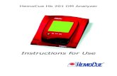 HemoCue Hb 201 DM Analyzer - Arizona Department of … Introduction 1 1 Introduction Thank you for choosing the HemoCue Hb 201 DM system. The HemoCue Hb 201 DM system is a compact,