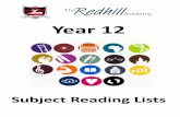 Year 12 - the Redhill · PDF file · 2014-09-30Royal Society of hemistry website ... (needed for unit 34 in YR13 only) ... The Redhill Academy Sixth Form Government & Politics Reading