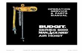 SERIES 6000 AIR HOIST - Columbus McKinnon Air Hoist.pdf · Paragraph 7-3.b.(3). With bolt removed lift lug from hanger and reposition as desired. The lug is located and prevented