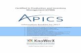 Certified in Production and Inventory Management (CPIM) · PDF fileCertified in Production and Inventory Management (CPIM) by ... Execution and Control of Operations ... The APICS