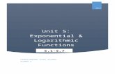 Unit 5: Exponential & Logarithmic Functions · Web view5.1-5.75.1-5.7Unit 5: Exponential & Logarithmic FunctionsUnit 5: ... Steps for Solving Log equations. Write the log as one expression.