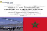 Lessons for solar development from conventional … for solar development from conventional and wind plant IPP ... Middle East, Turkey & Africa (META ... Project Developers and EPC