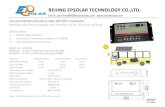 BEIJING EPSOLAR TECHNOLOGY CO.,LTD. - · PDF fileBEIJING EPSOLAR TECHNOLOGY CO.,LTD. ... MODEL NO: EPIP20-DB EPIP20-DB: ... Detects day and night using the PV array, timer setting