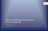 Recycling Service Providers - EAI Chennai, Tamilnadu This document provides the main line of activity, details of the recycling service providers from different ... Paperman ...