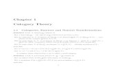 Chapter 1 Category Theory - » Department of … 1 Category Theory 1.1 Categories, Functors and Natural Transformations Deﬁnition 1.1.1 A category Cconsists of: E1) a class Obj C—